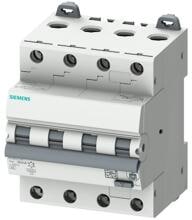 Siemens 5SU1346-7FP16 FI/LS-Schalter, 6 kA, 4P Typ A, 30 mA, C-Char, In: 16A Un: 400V