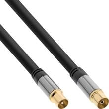 InLine Premium Antennenkabel, 4x geschirmt, >110dB, schwarz