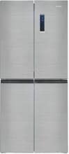 Exquisit MD425-150-040C Stand Kühl-Gefrierkombination, 79,5 cm breit, 421 L, NoFrost, ECO Funktion, inoxlook