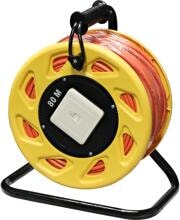 InLine Netzwerk-Kabeltrommel, Cat.6A RJ45, 80m, orange (78592)