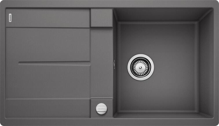 Blanco Metra 5 S-F Granitspüle mit Ablauffernbedienung, reversibel, felsgrau (519102)