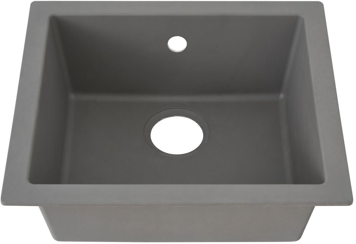 Respekta Ohio Mineralite Einbauspüle, 1 Becken, reversibel, 50x44cm, Betongrau
