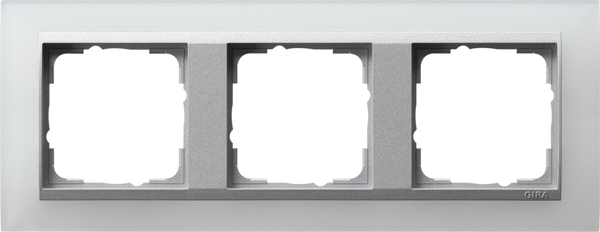 Gira 021350 Abdeckrahmen, bruchsicher 3fach für alu Zentraleinsätze