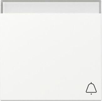 Gira 367327 Wippe mit Klingelsymbol und Beschriftungsfeld, 1fach, System 55, Reinweiß seidenmatt (lackiert)
