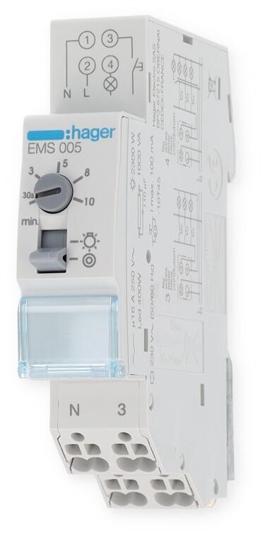 Hager EMS005 Treppenlichtzeitschalter Multifunktion 16A, 230V