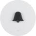 Berker 16512089 Wippe mit klarer Linse und abtastbarem Symbol Klingel, R.1/R.3, polarweiß glänzend