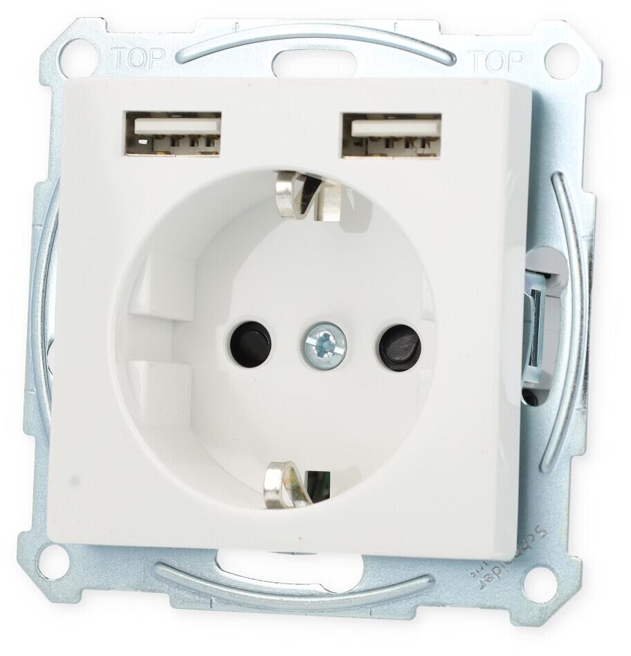 ELSO ELG365354: USB port, type A+C, 2.4 A, 16 A, 250 V, JOY, pure white at  reichelt elektronik