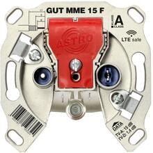 Astro GUT MME 15 F Modem-Durchgangsdose, 3-Ausgänge, Klasse A+ 10dB, Metall (541153)