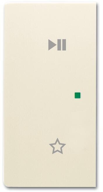 Busch-Jaeger 6237-21-82 Wippe, 2-fach links, mit Symbol "Play/Pause", free@home, elfenbeinweiß (2CKA006220A0735)