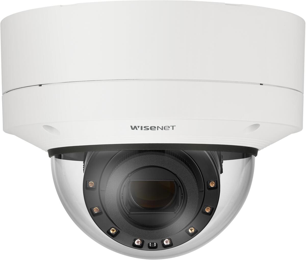Hanwha Vision 2MP AI IR Vandalen-Dome-Kamera, Tag & Nacht, WDR (150dB), PoE, IP66/IP67/IP6K9K, IK10+, weiß (XNV-6123R)
