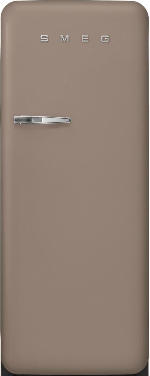 Smeg FAB28RDTP6 50"s Style Retro Stand Kühlschrank, 60 cm breit, 270 L, Rechtsanschlag, taupe-matt