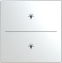 Busch-Jaeger LFBT/A.2.63.11-866 Taster für Keypad, pur edelstahl, 2-fach, Symbol Licht, edelstahl (2CKA006199A0222)