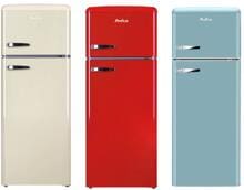 Amica DTR 374 190 Stand Retro Kühl-Gefrierkombination, 55 cm breit, 206 L, FrostControl, LED-Innenbeleuchtung