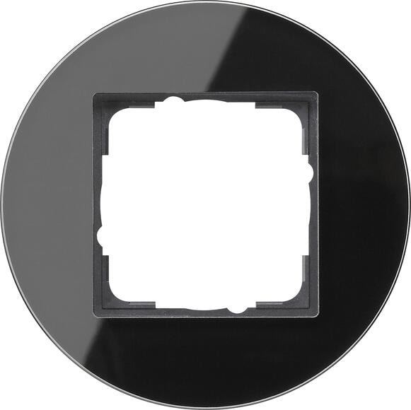 Gira 0211135 Abdeckrahmen, 1fach, Gira Studio, Glas schwarz