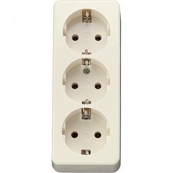 SCHUKO Dreifach-Steckdose 16 A 250 V , JUNG 10S23LA