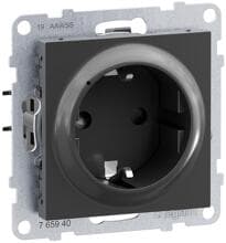 Legrand Seano with Netatmo Schutzkontakt-Steckdose zum Schalten/Energiemessung, inkl. Abdeckung, anthrazit (765940)