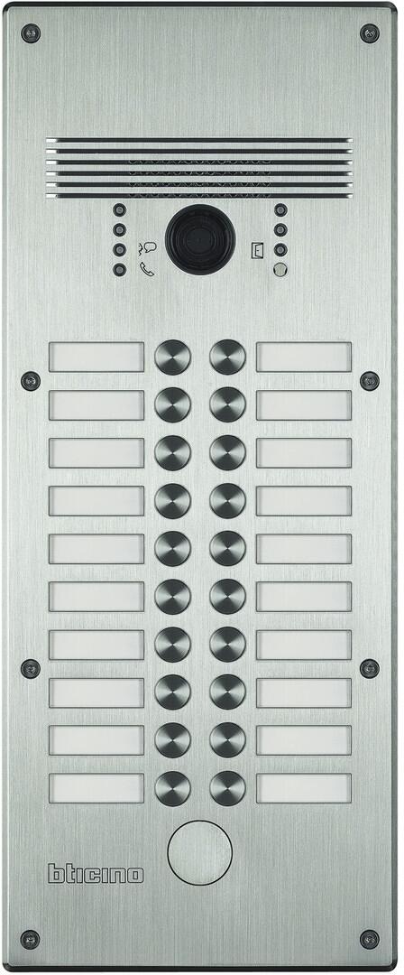 Bticino (308014) Video-Türstation LINEA 300 mit 20 Ruftasten, Edelstahl