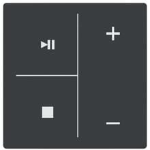 Busch-Jaeger LFMW/A.4.63.1-81 Taster für Keypad, Busch-axcent, Solo, future, 4-fach, Symbol Musiksteuerung, anthrazit (2CKA006199A0327)
