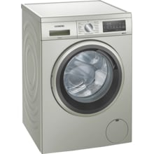 Siemens WU14UTS9 9kg Frontlader Waschmaschine, 60cm breit, 1400U/Min, Nachlegefunktion, Beladungssensor, waterPerfect Plus, varioSpeed, silber-inox