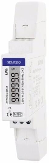 Lauxx Energy SLZ-SDM120DB Wechselstromzähler mit Beleuchtung, REG, weiß (32007)