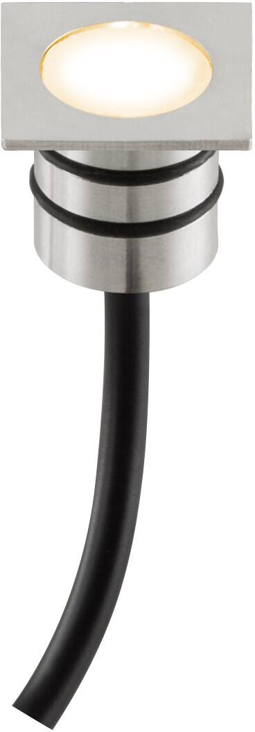 EVN LED Lichtpunkt, quadratisch, IP68, 12V/DC, 0,2W, 3000K, edelstahl (LD4102)