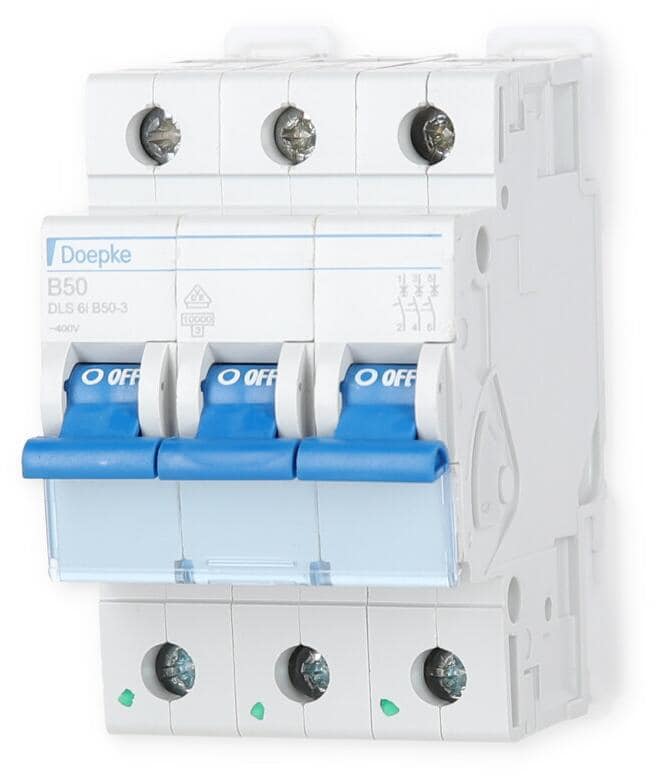 Doepke DLS 6I B50-3 Leitungsschutzschalter 10kA, 3-Polig, B-Charakteristik, 50A (09916118)