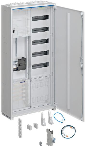 Hager ZB325C15LS Komplettschrank, universZ, 1100x550x205mm, SKII, IP44, 1ZP/VF-5rh/APZ, 2-Feld, Ausführung NRM