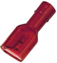 Intercable ICIQ125FHVI Vollisolierte Winkel- Flachsteckhülse, 0,5-1qmm, 2,8x0,5, rot (180824)