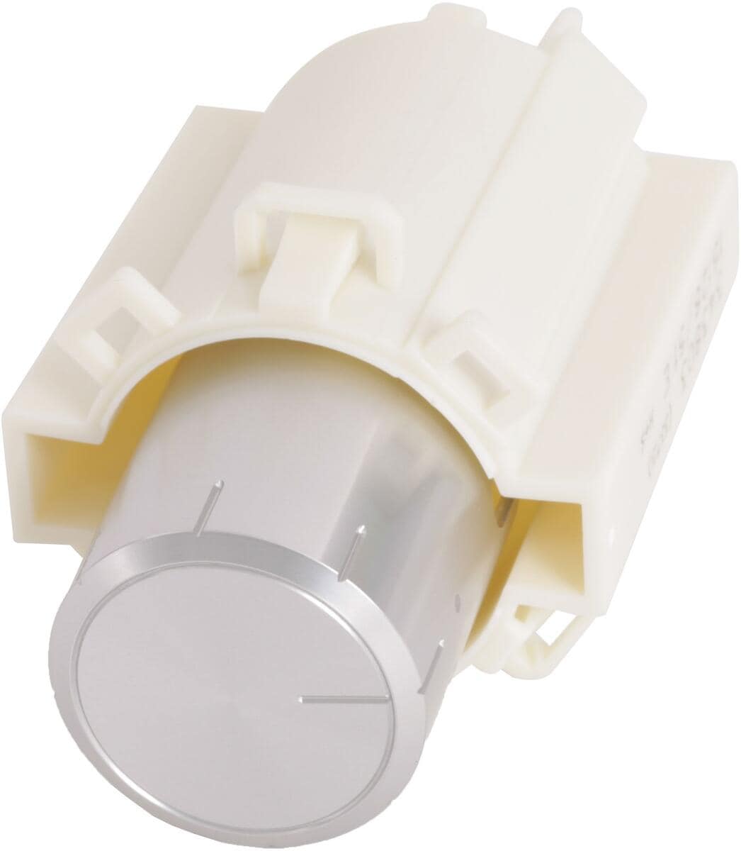 Bosch Siemens 00616572 Drehgriff, edelstahlfarig, komplett mit Aufnahme