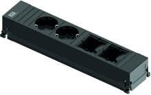 Bachmann Power Frame Steckdoseneinheit, 2xSchuko, 2xABD, schwarz (916.0601)