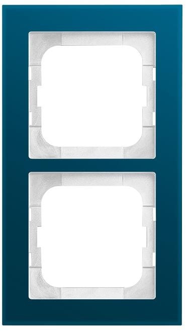 Busch-Jaeger 1722-228 Abdeckrahmen, 2-fach, Busch-axcent Pur, Glas ...
