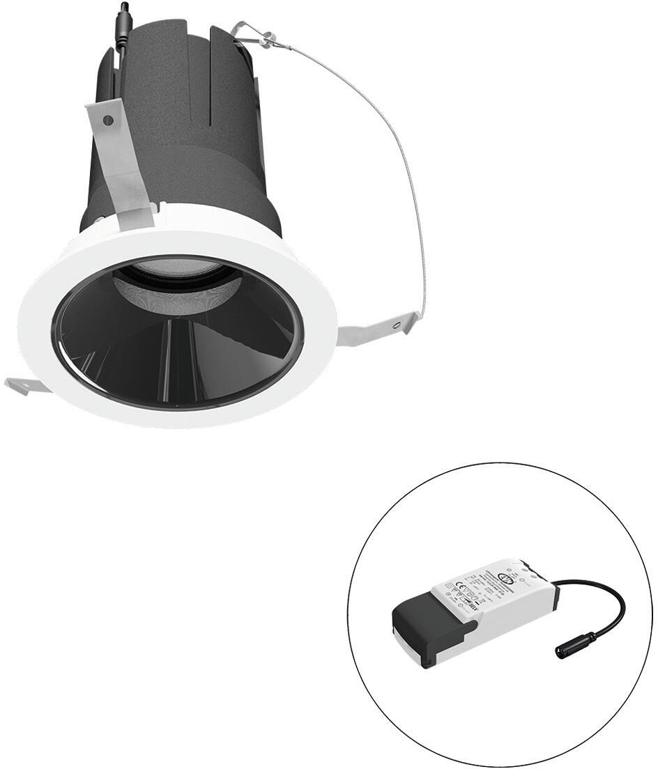 EVN SELECTO LED Deckeneinbau, rund, drehbar, IP20, 220-240V/AC, 18W, 3000K, 2100lm, inkl. Netzgerät, Phase, Reflektor schwarz/hochglänzend, 39.067,00c