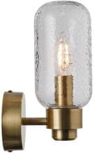 Nordlux Tutan Wandleuchte, E14, IP44, 25W, dimmbar, gemustertes Glas, messing (2310551035)