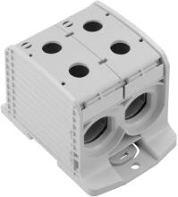 Weidmüller WPD 233 2X300/2X300 GY Potentialverteilerklemme, Schraubanschluss, 300qmm, 520A, 1000V, 4 Anschlüsse, lichtgrau (2502900000)