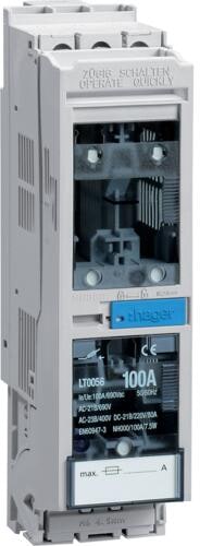 Hager LT0056 Sicherungslasttrennschalter / NH Lasttrennschalter NH000 3-polig 3x100A SS 60mm