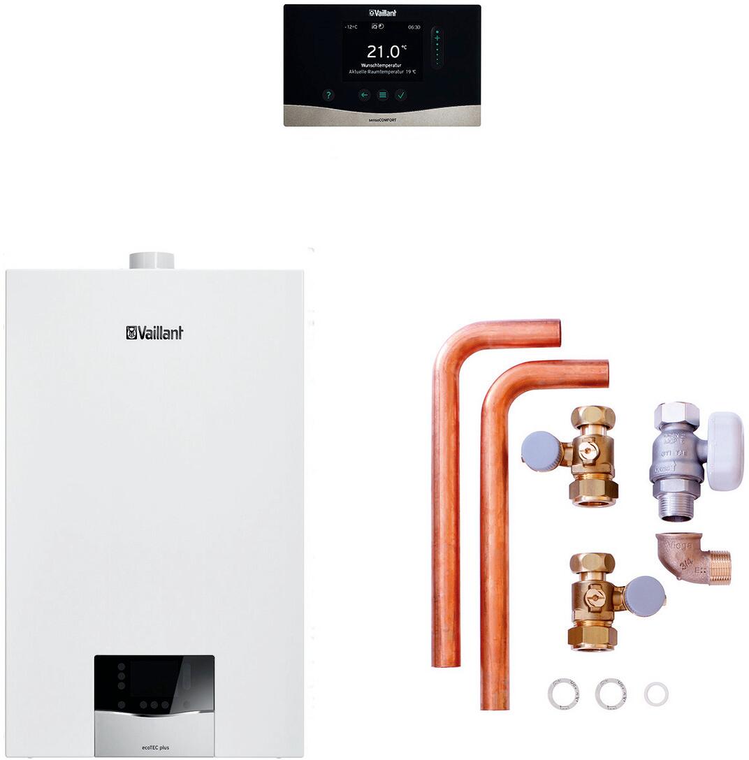 VAILLANT Paket 1.735 ecoTEC plus VC 20 CS/1-5, VRC 720, Anschlusszubehör (0010040475)