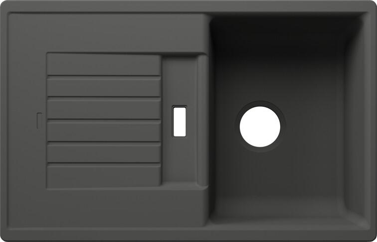 Blanco Zia 45 S Granitspüle mit Ablauffernbedienung, reversibel, vulkangrau (527382)