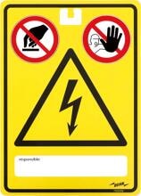 Dehn WHS AS BSZFUV WuH-Schild Achtung Spannung - Berühren sowie Zutritt für Unbefugte verboten (700059)