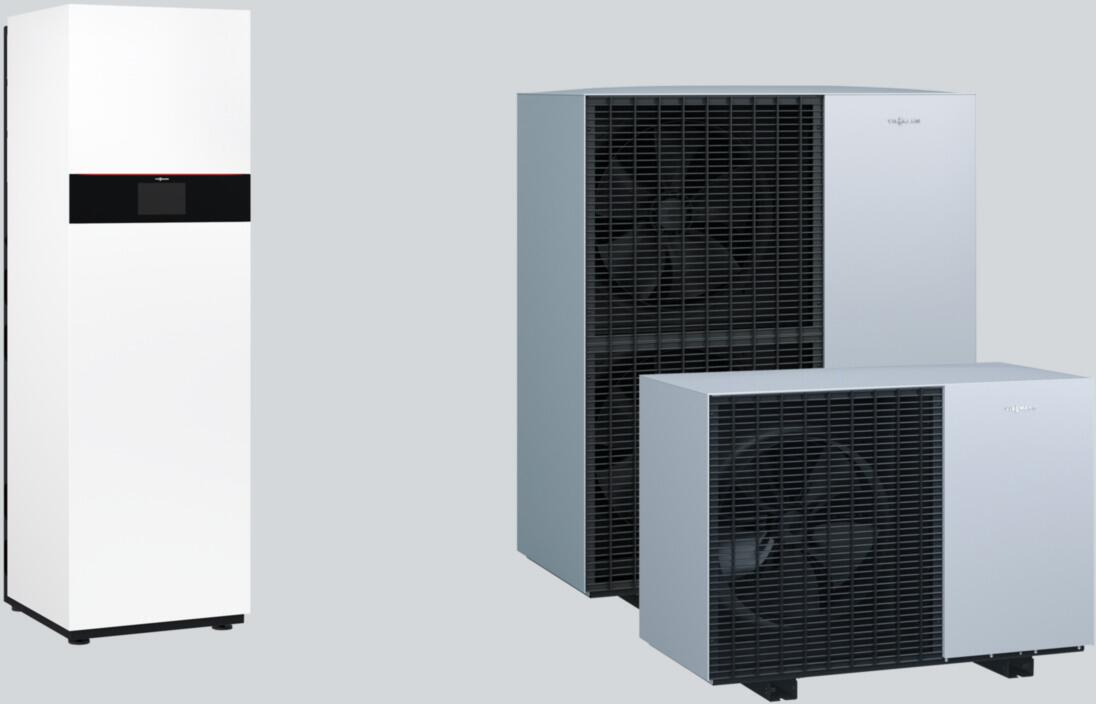 Viessmann Vitocal 150-A Compact A06 230V V109 Luft/Wasser-Wärmepumpe in Monoblock-Bauweise für Heizung, Kühlung und Trinkwassererwärmung, mit 190 L Sp