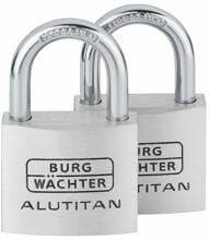Burg Wächter Duo 770 Alutitan Vorhängeschloss-Set, Aluminium