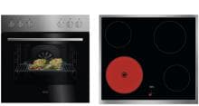 AEG KOMBI1026 EEK: A Herdset mit Glaskeramikkochfeld (OU5AE10CM + TA64RA00XB), 60 cm breit, 65 L, Edelstahl Antifingerprint (801419453)