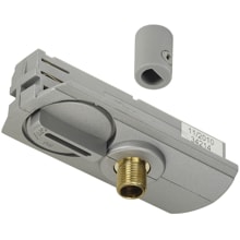 SLV Pendelleuchtenadapter für Hochvolt 1Phasen-Aufbauschiene, grau, inkl. Zugentlastung und Gewindestück (143124)