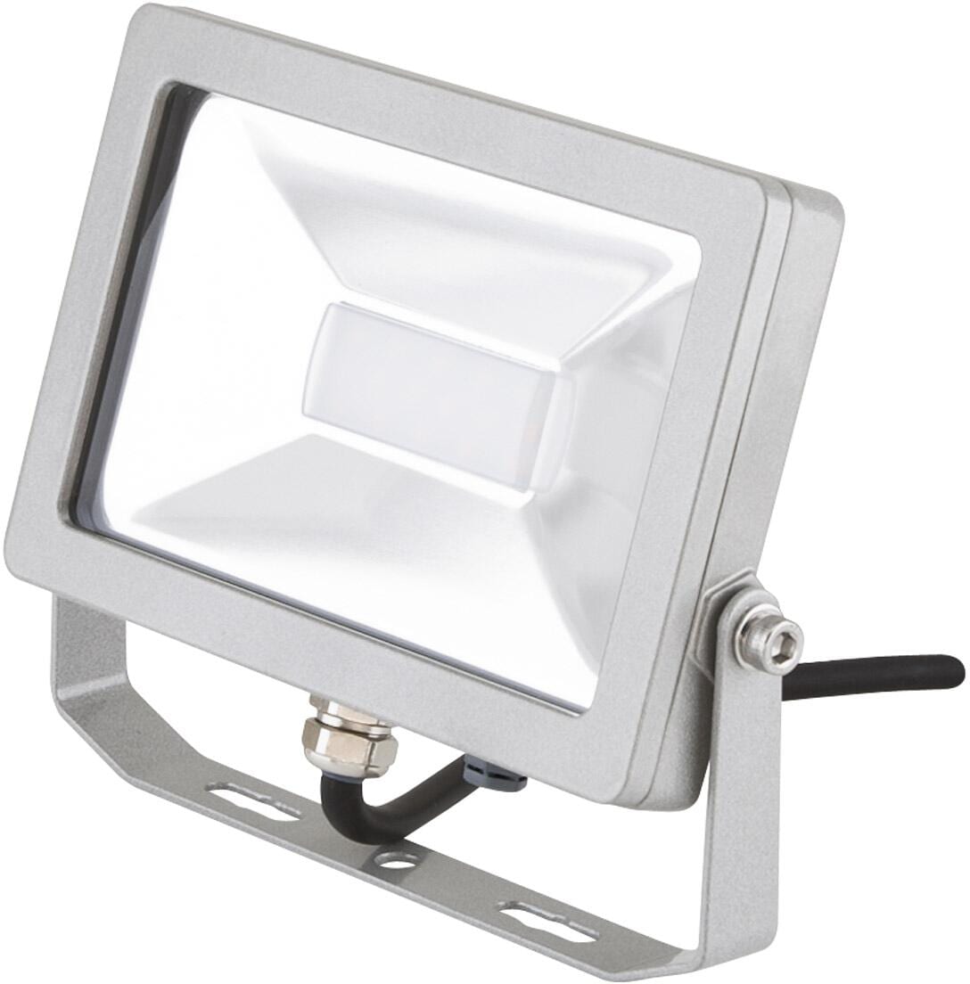 EVN LED Fluter, IP65, 15W, 3000K, 1380lm, 220-240V, 1,5m Zuleitung mit Schutzkontaktstecker, silber (LFA1502S)