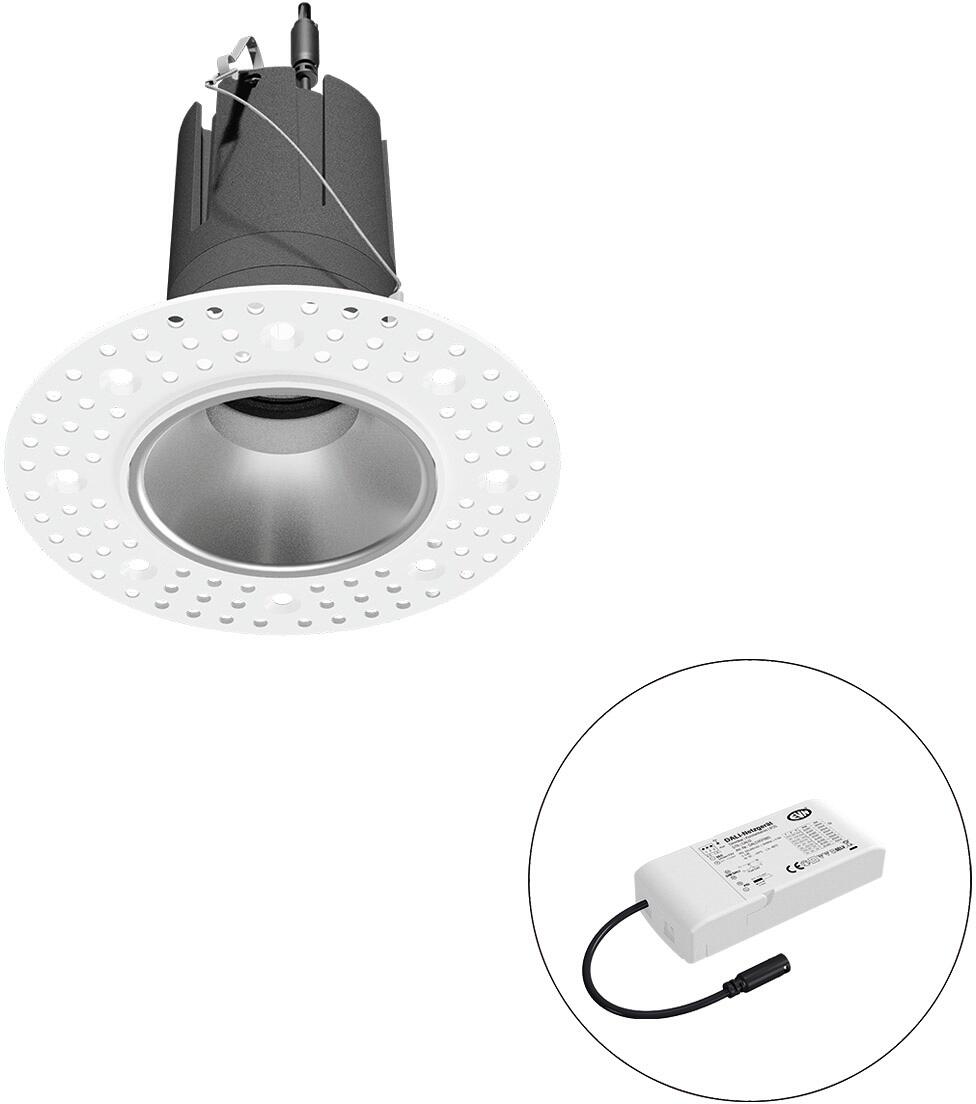 EVN SELECTO LED Deckeneinbau, rund, drehbar, IP20, 220-240V/AC, 13W, 4000K, 1593lm, inkl. Netzgerät, DALI, Reflektor silber/matt, 11.602,00cd, mediums