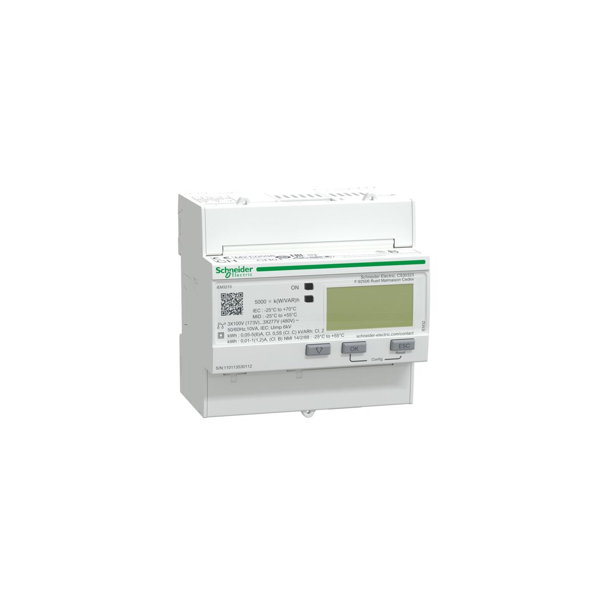 Schneider Electric IEM3215 Energiezähler, 3-phasig+N, 5A (A9MEM3215)