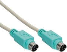 InLine PS/2 Kabel, Stecker / Stecker, PC 99, Farbe Grün, 2m (13332G)
