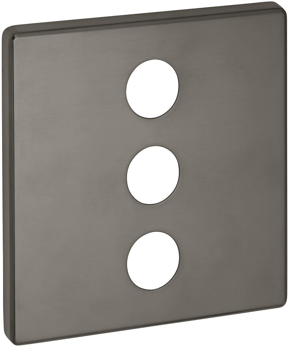 GROHE SmartControl Rosette, eckig, Unterputz, für 3-fach Unterputzventil Fertigmontageset, hard graphite gebürstet (48368AL0)