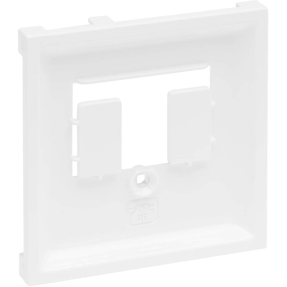 Legrand SEANO Abdeckung für österreichische (TDO) und deutsche (TAE) Telefonanschlussdose, ultraweiß (765155)