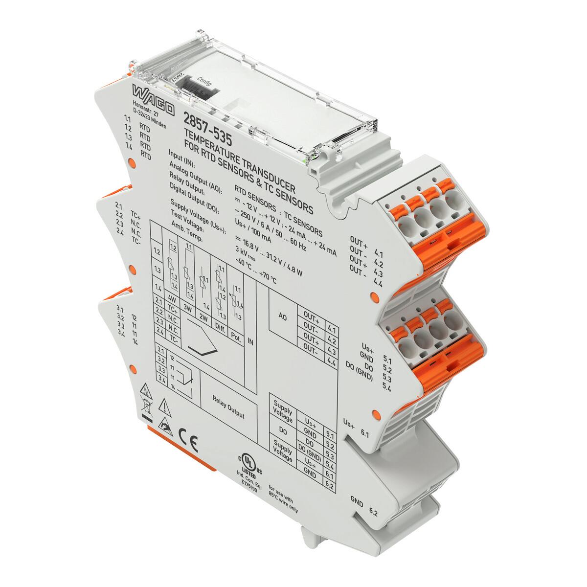 Wago 2857-535 Temperaturmessumformer, 24VDC, -200 - 850 °C