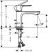 Hansgrohe Rebris E Einhebel-Waschtischmischer 80 CoolStart mit Zugstangen-Ablaufgarnitur